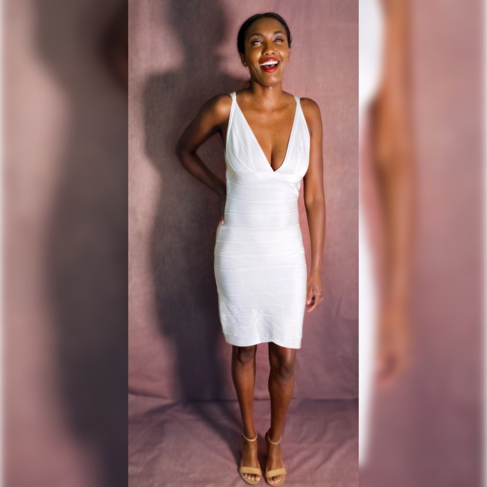 Herve Leger bodycon bandage dress